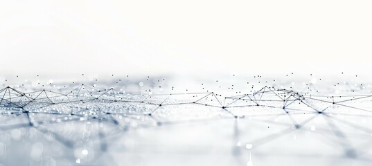 Leinwandbilder - Abstract minimalist plexus network background. Generative AI technology.	
