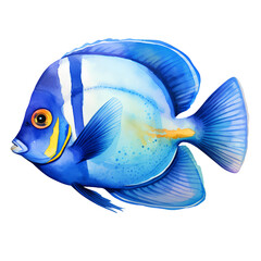 Wall Mural - blue coral fish