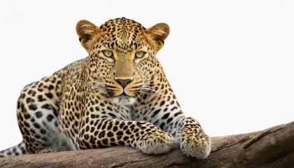 Wall Mural - Leopard isolated on white background, cut out