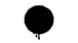 Spray Paint round Drip, black isolate silhouette