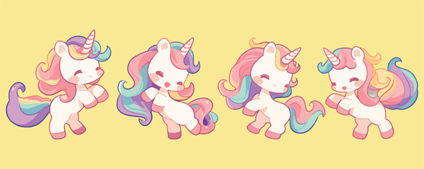 Wall Mural - unicorn clipart vector for graphic resources