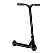 silhouette scooter on white background vector