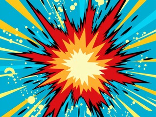 Sticker - Vibrant comic book style explosion