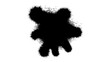 Spray paint Drip splash, black isolate silhouette