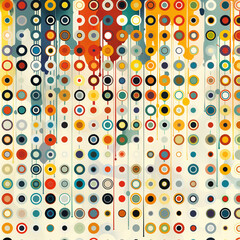 Wall Mural - futuristic background, ornament of circles , seamless background, watercolor, abstraction pattern