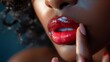 © Oleg - African American Woman with Glossy Red Lips
