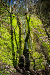 Sticker - Hlbociansky waterfall, Little Carpathians, Slovakia, seasonal natural scene