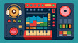 © Justlight - An interactive sound mixing board allowing visitors to remix popular songs from different genres and time periods. Vector illustration