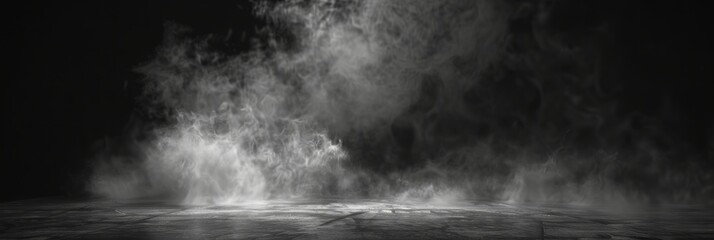 Smoke black ground fog cloud floor mist background steam dust dark white horror overlay. Ground smoke haze night black water atmosphere 3d magic spooky smog texture isolated transparent effect circle