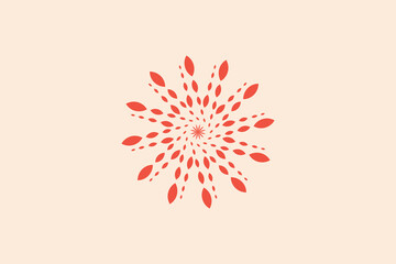 Wall Mural - Abstract sun logo icon design.  Sun flower logotype vector illustration. 