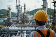 © Oleksandr - Worker inspecting equipment in industrial oil refinery