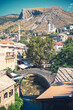 mostar city with old bridge,  Neretva river, Bosnia