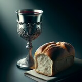 Fototapeta Młodzieżowe - Corpus christi background with chalice and bread.