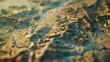 state map of America ,USA Craft a 3D-rendered, photorealistic close-up shot of a state map, highlighting the texture and depth of the terrain and landmarks with meticulous precision.,