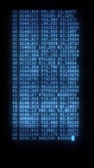 Wall Mural - fast long scrolling programming security hacking code data flow stream nice cool vertical 9x16 video