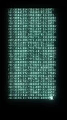 Wall Mural - fast long scrolling programming security hacking code data flow stream nice cool vertical 9x16 video