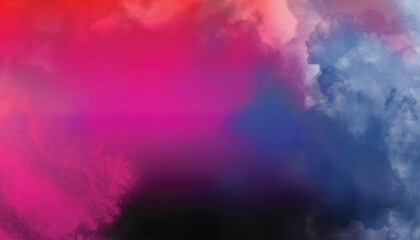 Wall Mural - abstract watercolor background with clouds. colorful blue and pink background.