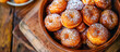Beignet is a French pastry similar to a doughnut, made from deep-fried choux pastry dough dusted with powdered sugar