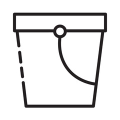 Wall Mural - Bubble Bucket Plastic Line Icon