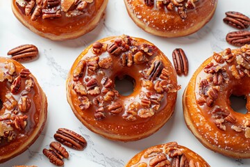 Wall Mural - Canadian maple bacon donuts with candied pecans