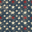 Vintage Distressed Patriotic USA Graphic, Seamless Pattern