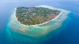 Fototapeta Nowy Jork - Gili Air island is the smallest of the Gilis and it is closest to the Lombok mainland, making it popular with honeymoon couples and travelers seeking a quiet retreat.	