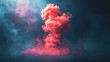 Mystical Red Eruption: Dramatic Smoke Plume