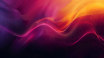 Abstract of colorful glowing and flowing dynamic movement curve neon pink and red bright light on dark black background, Magic light purple waves, Abstract background

