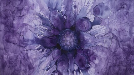 Wall Mural - Abstract Purple Ink Explosion on Paper Texture
