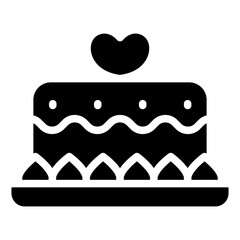 Poster - cake, birthday cake icon