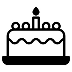 Canvas Print - cake, birthday cake icon