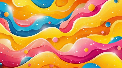 Sticker - abstract wavy, liquid background colorful gradient