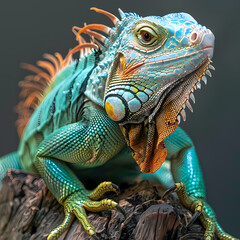 Wall Mural - iguana on a branch