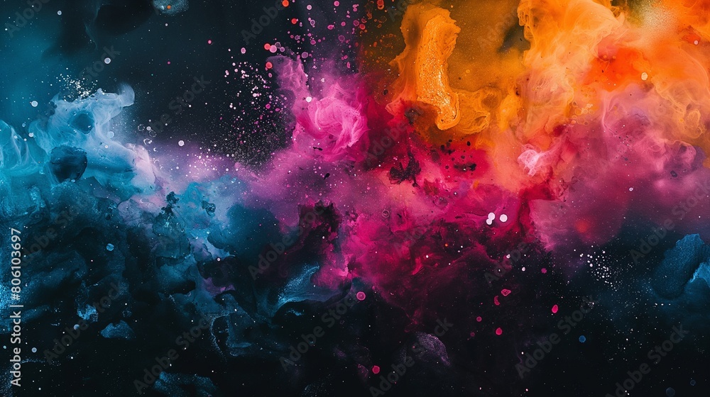 Color Gradient Splashes splashes of the water color on the dark background with ultra hd ...