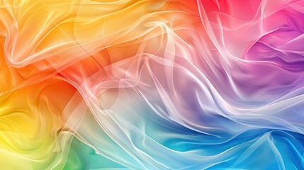 Sticker - abstract wavy, silk background colorful gradient