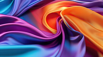 Sticker - abstract wavy, silk background colorful gradient