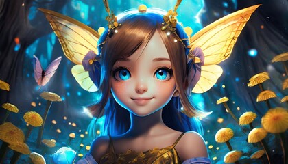 Wall Mural - fairy with magic 