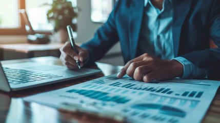 Poster - A financial advisor discussing investment strategies with clients, providing guidance and expertise for wealth management.