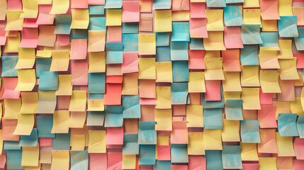 Sticker - AI generated illustration of a colorful mosaic of colorful paper scraps