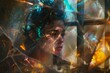 © Pix - A woman is looking out of a window with a blurry reflection of her face