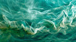 A fluid motion of smoke in sea green and turquoise, weaving through the air like waves on a tropical ocean.