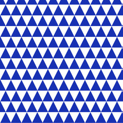 Canvas Print - seamless geometric pattern in beautiful blue and white triangle color