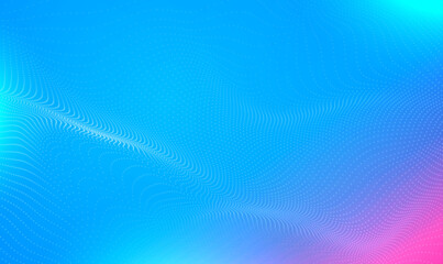 Wall Mural - abstract glowing particle dots technology background. digital wave with many dots and particles. tec