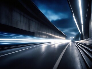 Canvas Print - trails on the highway