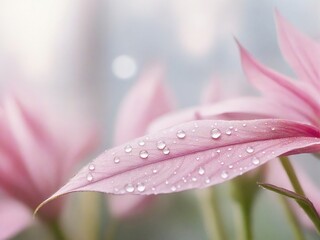 Canvas Print - close up of pink flower