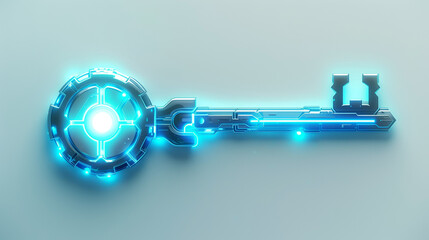 digital key for privacy and security protection, technology and information safety, cyberspace password protect concept