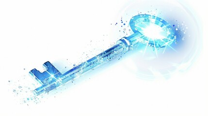digital key for privacy and security protection, technology and information safety, cyberspace password protect concept