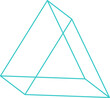 Linear 3d triangle icon