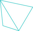 Linear 3d pyramid icon