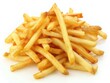 potato chips fries in white background